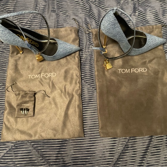 Tom Ford Lock and Key Heels - Washed Blue - Lightly used - Picture 3 of 8